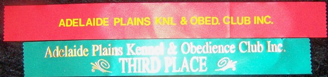 Adelaide Plains Kennell Obedience Club Inc. Award